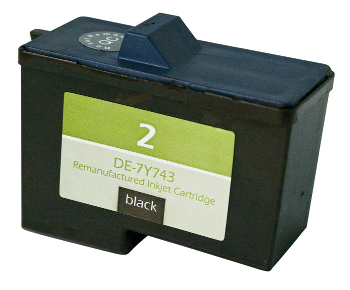 Compatible Dell Series 2 (7Y743) InkJet Cartridge, Black, 600 Yield