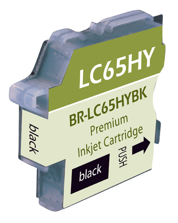 Compatible Brother LC65 (LC65BK) InkJet Cartridge, Black, 900 Yield