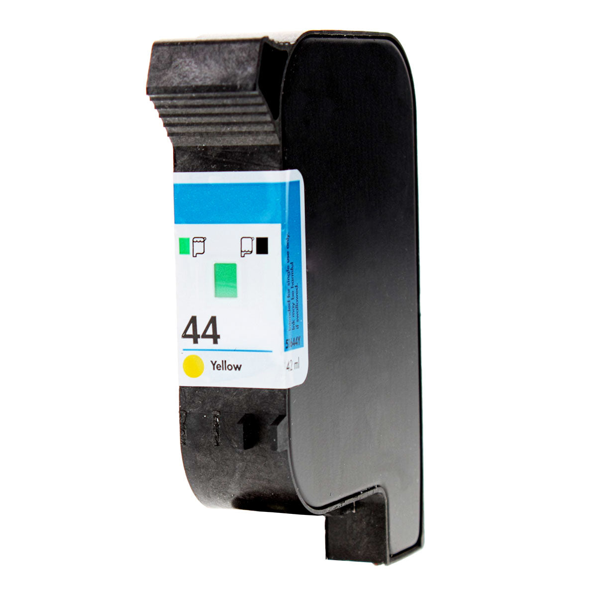 Remanufactured HP 44 (51644Y) InkJet Cartridge, Yellow, 200 Yield