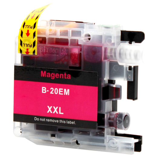 Compatible Brother LC20E (LC20EM) InkJet Cartridge, Magenta, 1200 High Yield