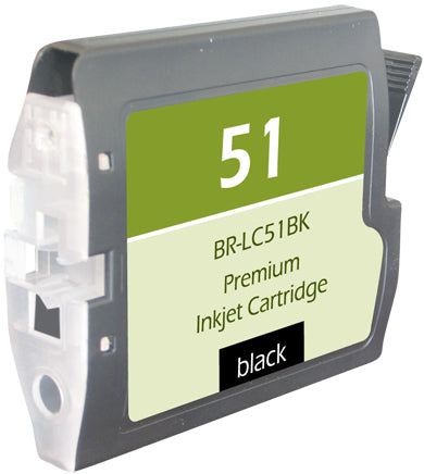 Compatible Brother LC51 (LC51BK) InkJet Cartridge, Black, 500 Yield