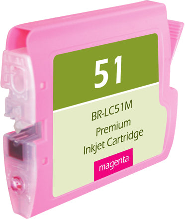 Compatible Brother LC51 (LC51M) InkJet Cartridge, Magenta, 400 Yield