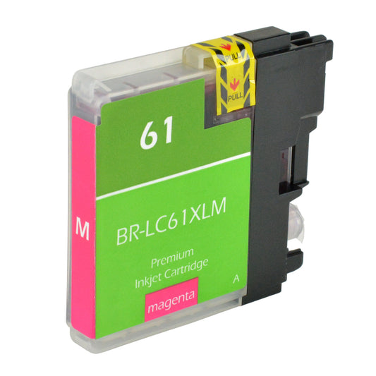 Compatible Brother LC61 (LC61M) InkJet Cartridge, Magenta, 1700 High Yield
