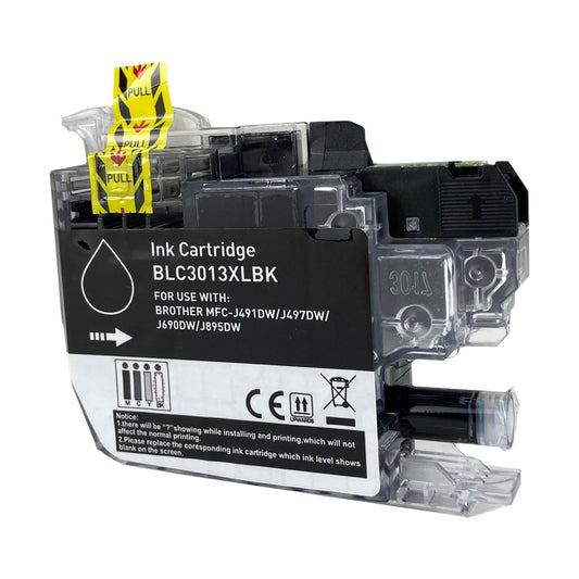 Compatible Brother LC3013 XL (LC3013BK) InkJet Cartridge, Black, 400 High Yield