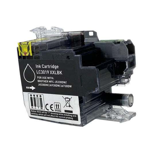Compatible Brother LC3019 XXL (LC3019BK) InkJet Cartridge, Black, 3K Super High Yield