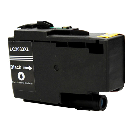 Compatible Brother LC3033 XXL (LC3033BK) InkJet Cartridge, Black, 3K Super High Yield, ., Bulk (No Box)