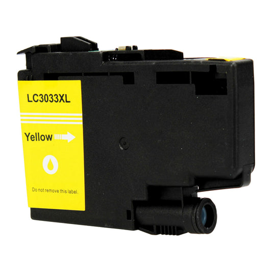 Compatible Brother LC3033 (LC3033Y) InkJet Cartridge, Yellow, 1500 Super High Yield
