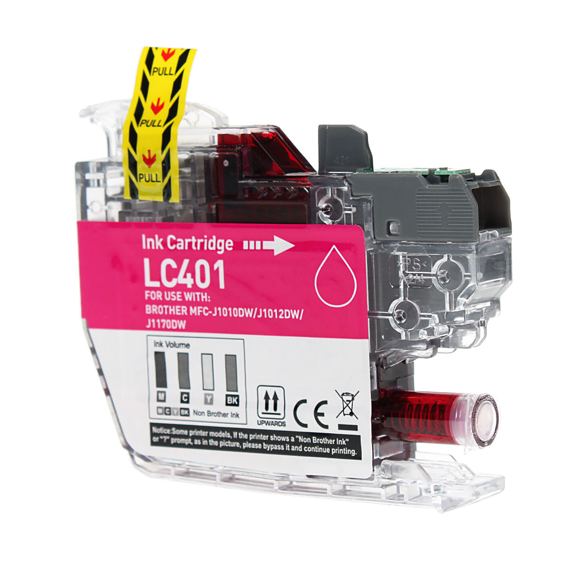 Compatible Brother LC401M Inkjet Cartridge, Magenta, 200 Yield