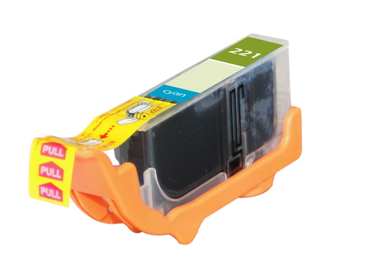 Compatible Canon CLI-221 (CLI-221C) InkJet Cartridge, Cyan, 420 Yield