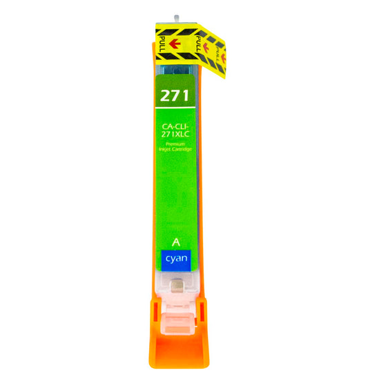Compatible Canon 271XL (CLI-271XLC) InkJet Cartridge, Cyan, 5565 High Yield