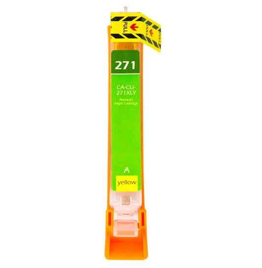 Compatible Canon 271XL (CLI-271XLY) InkJet Cartridge, Yellow, 5565 High Yield