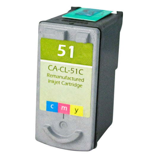 Compatible Canon CL-51 (0618B002) InkJet Cartridge, Tri-Color, 330 High Yield