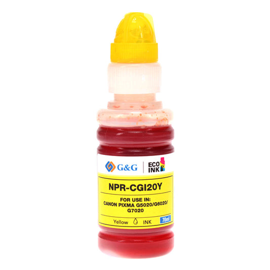 Compatible Canon GI-20 (GI-20Y) InkJet Cartridge, Yellow, 70ml