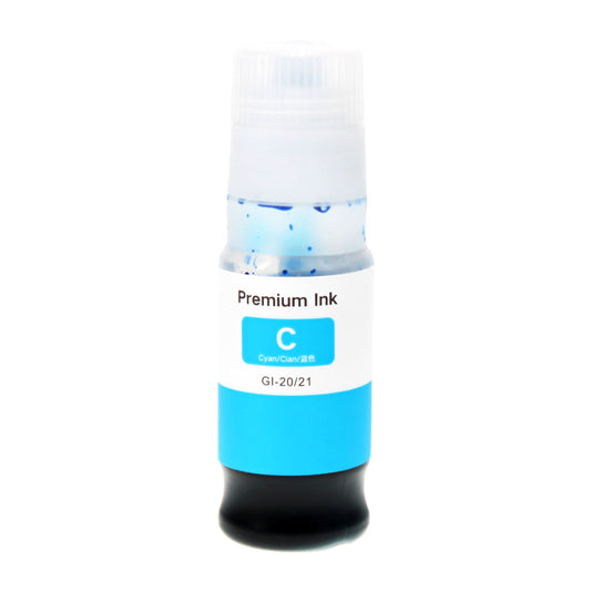 Compatible Canon GI-20C, GI-21C (4537C001, 3394C001) Inkjet Bottle, Cyan, 70ml