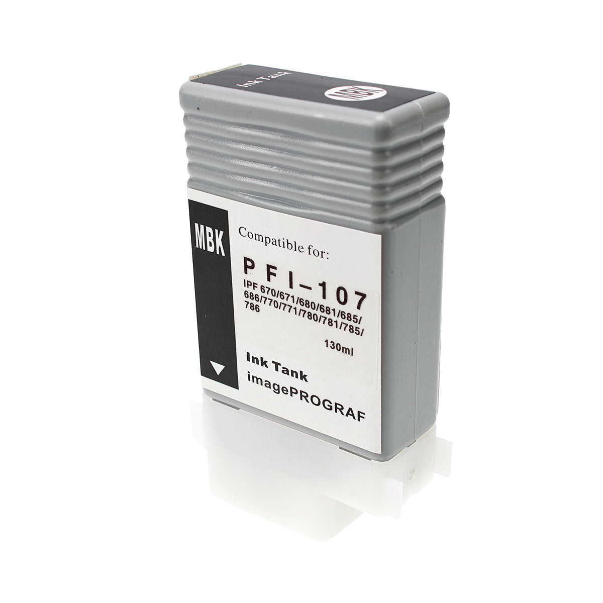 Remanufactured Canon PFI-107MBK (6704B001) InkJet Cartridge, Matte Black, 130ml