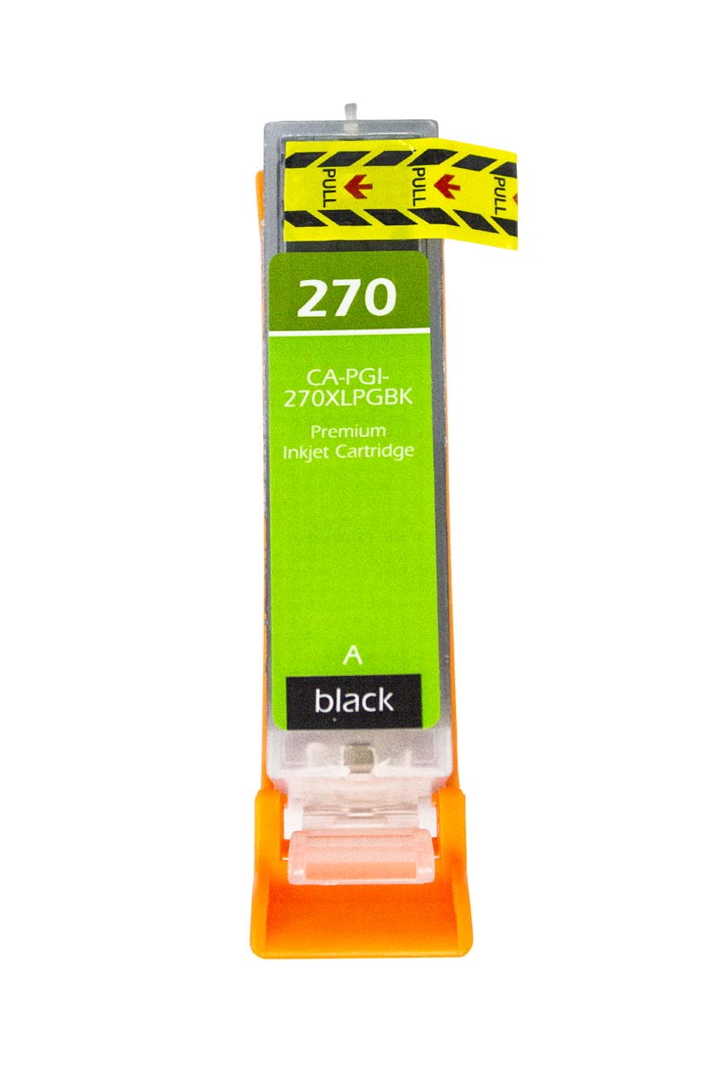 Remanufactured Canon 270XL (PGI-270XL) InkJet Cartridge, Pigment Black, 500 High Yield