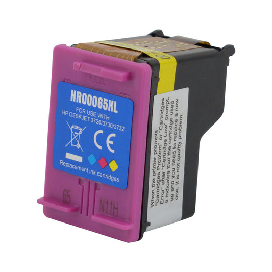 Remanufactured HP 65XL (N9K07AE) InkJet Cartridge, Tri-Color, 360 High Yield, With 3 Refill Tank