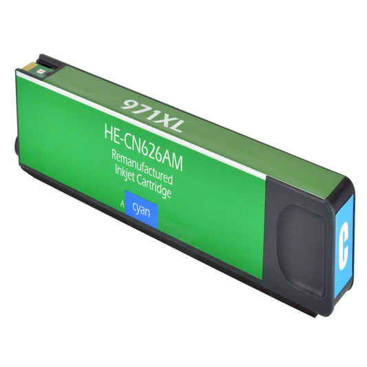 Remanufactured HP 971XL (CN626AM) InkJet Cartridge, Cyan, 6.6K High Yield