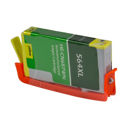 Remanufactured HP 564XL (CB325WN) InkJet Cartridge, Yellow, 750 High Yield, With SCC Chip