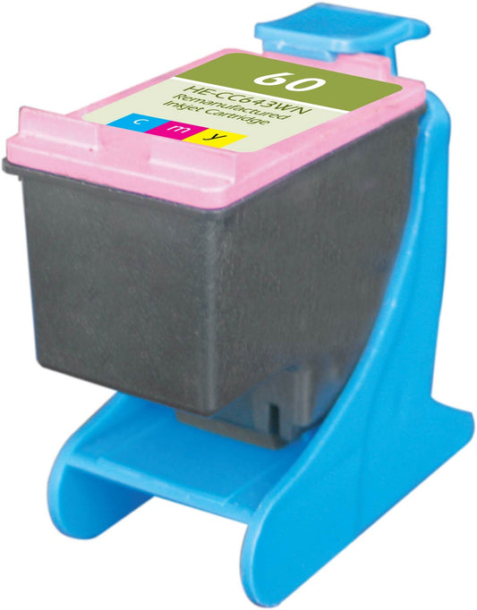 Remanufactured HP 60 (CC643WN) InkJet Cartridge, Tri-Color, 160 Yield