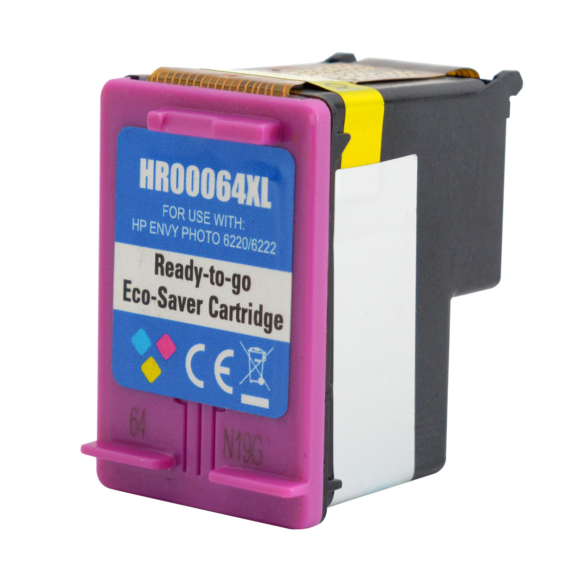 Compatible HP 64XL (N9J91AN) Inkjet Cartridge, Tri-Color, 400 High Yield, ., With 3 Refill Tank