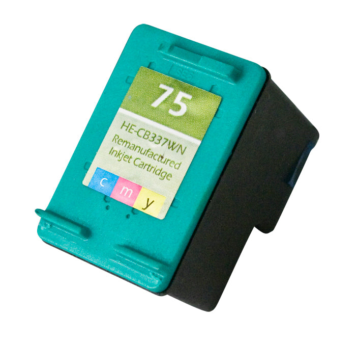 Remanufactured HP 75 (CB337WN) InkJet Cartridge, Tri-Color, 170 Yield ...