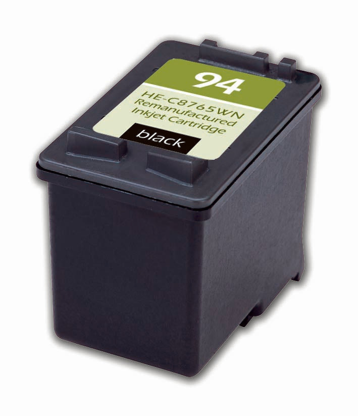 Remanufactured HP 94 (C8765WN) InkJet Cartridge, Black, 480 Yield