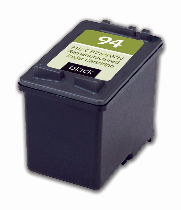 Remanufactured HP 94 (C8765WN) InkJet Cartridge, Black, 480 Yield