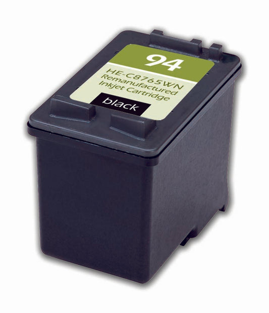 Remanufactured HP 94 (C8765WN) InkJet Cartridge, Black, 480 Yield