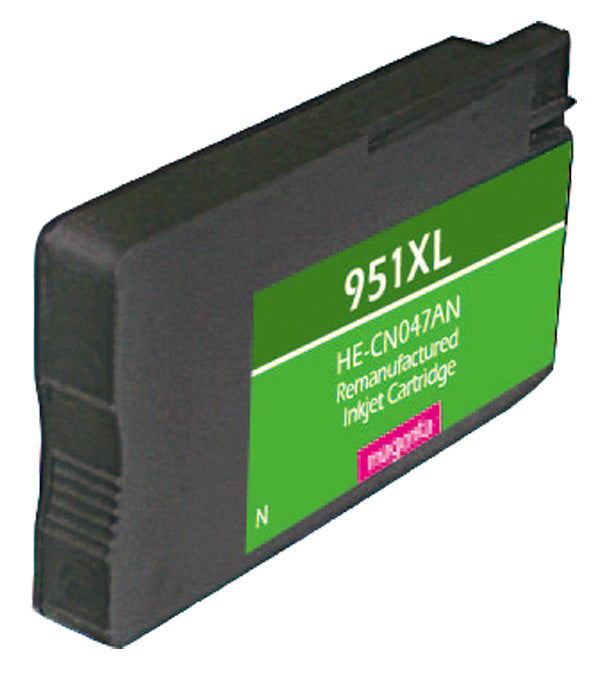 Remanufactured HP 951XL (CN047AN) InkJet Cartridge, Magenta, 1.5K High Yield, Read Ink Level