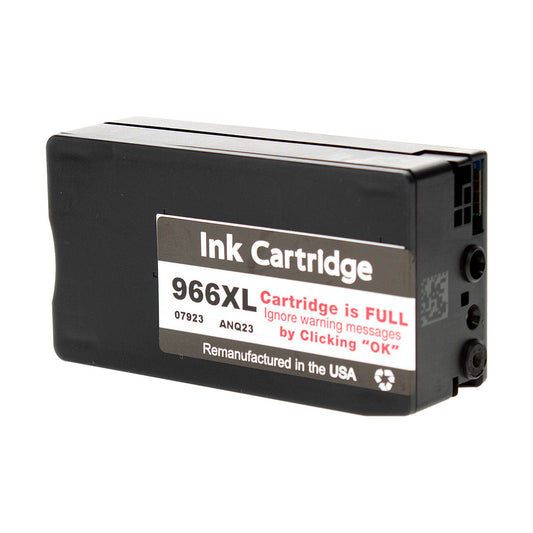 Remanufactured HP 966XL (3JA04AN) InkJet Cartridge, Black, 3000 Extra High Yield