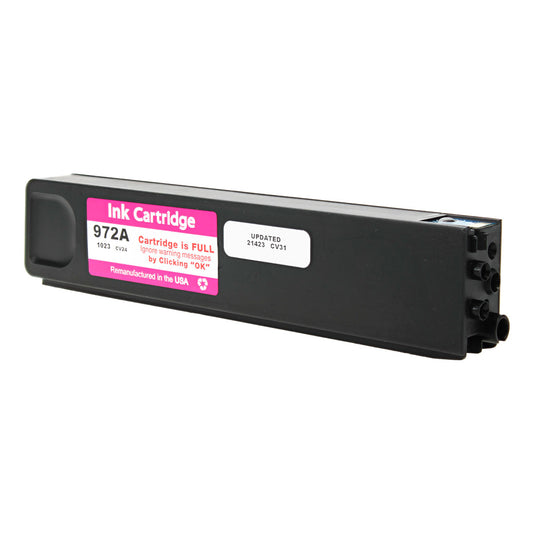 Remanufactured HP 972A (L0R89AN) InkJet Cartridge, Managenta, 3000 Yield