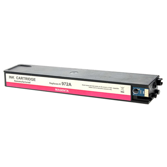 Remanufactured HP 972A (L0R89AN) InkJet Cartridge, Magenta, 3000 Yield, ., Bulk (No Box)