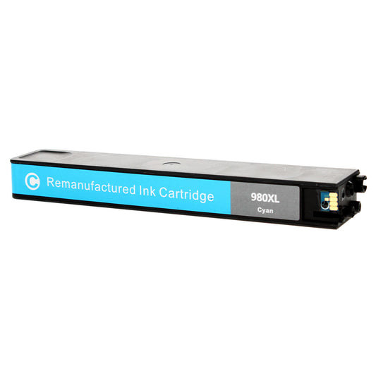 Remanufactured HP 980 (D8J07A) InkJet Cartridge, Cyan, 6.6K Yield
