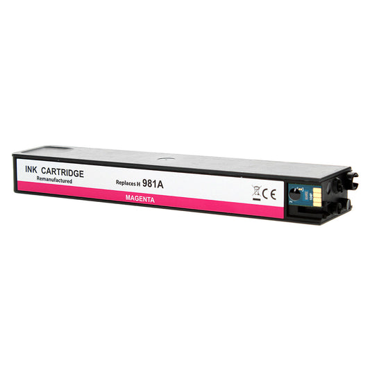 Remanufactured HP 981A (J3M69A) InkJet Cartridge, Magenta, 6000 Yield