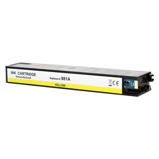 Remanufactured HP 981A (J3M70A) InkJet Cartridge, Yellow, 6000 Yield