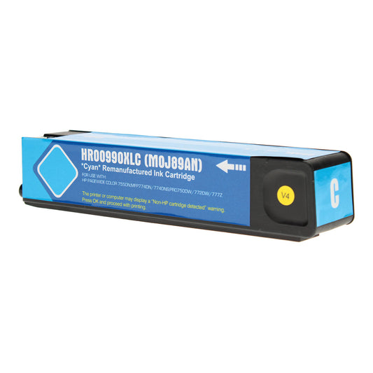 Remanufactured HP 990X (M0J89AN) InkJet Cartridge, Cyan, 20K High Yield