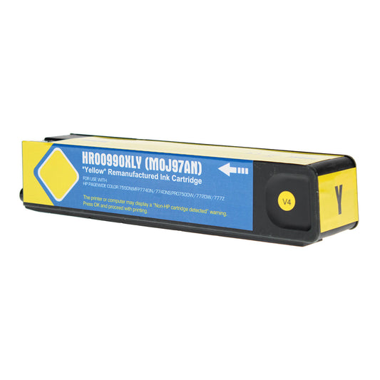 Remanufactured HP 990X (M0J97AN) InkJet Cartridge, Yellow, 20K High Yield