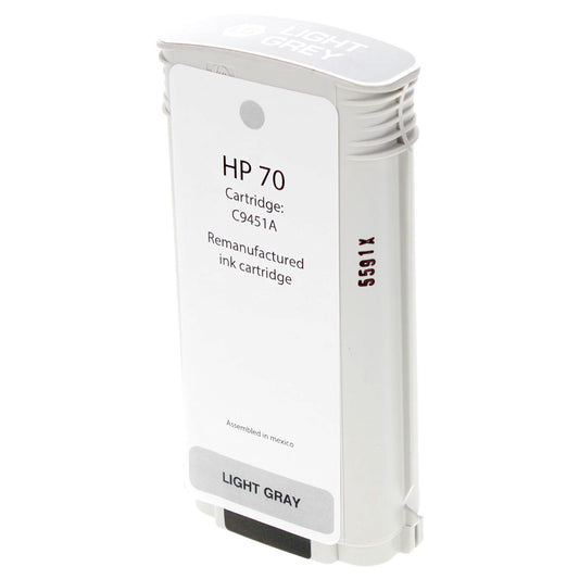 Remanufactured HP 70 (C9451A) Wide Format, Light Gray, 130ml Yield