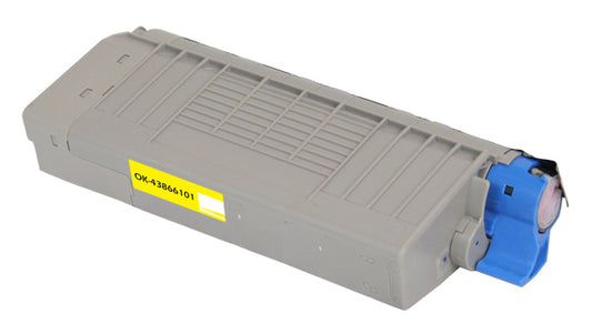 Remanufactured Okidata C710/C711 (43866101) Toner Cartridge, Yellow, 11.5K High Yield