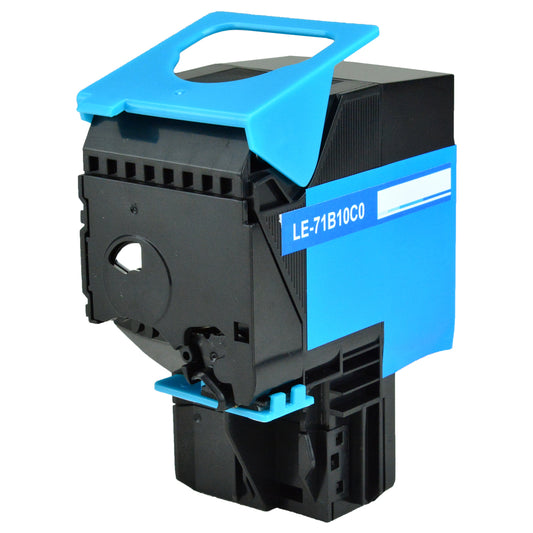 Remanufactured Lexmark 71B10C0 (71B0020) Toner Cartridge, Cyan, 2.3K Yield