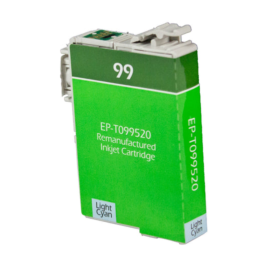 Remanufactured Epson 99 (T099520) InkJet Cartridge, Light Cyan, 450 Yield