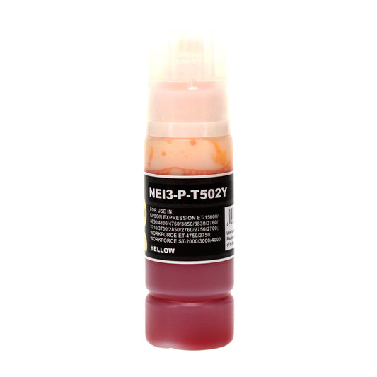 Compatible Epson 502 (T502420) Ink Bottle, Yellow, 6000 Yield