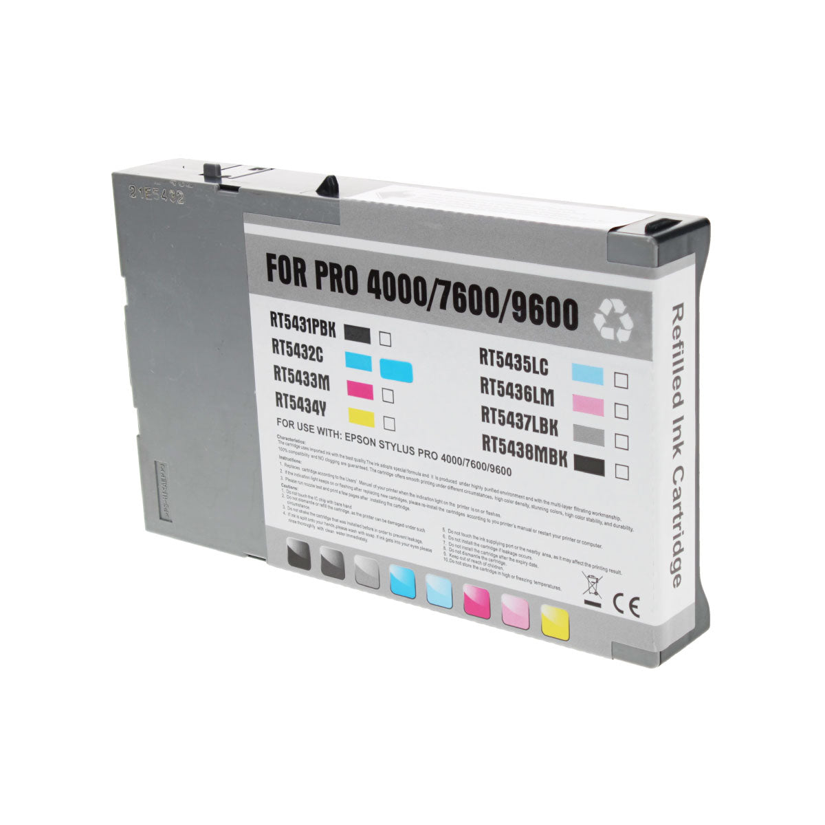 Remanufactured Epson 543 (T543200) Wide Format, Cyan, 110ml