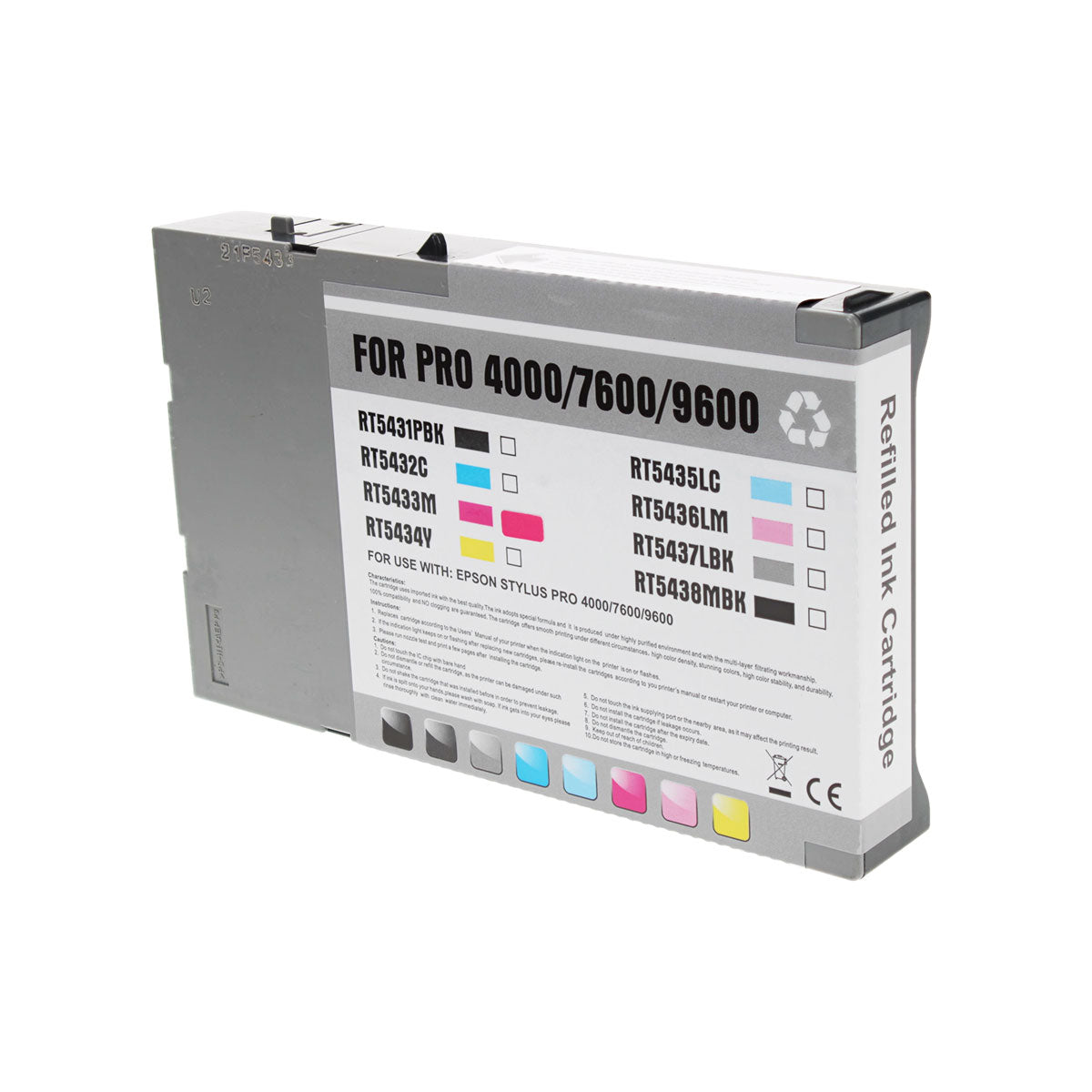 Remanufactured Epson 543 (T543300) Wide Format, Magenta, 110ml