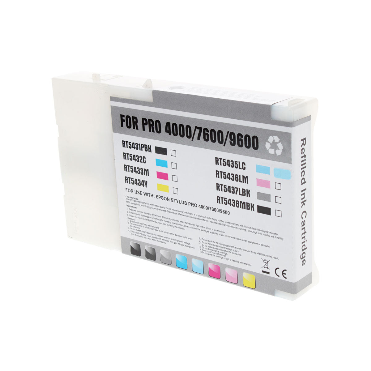 Remanufactured Epson 543 (T543500) Wide Format, Light Cyan, 110ml