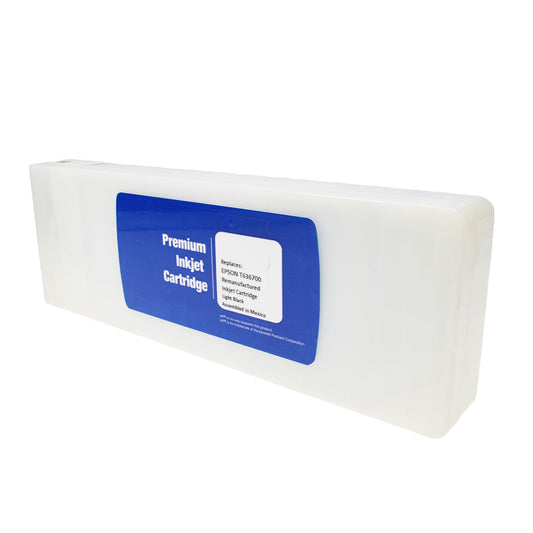 Remanufactured Epson T636700 (636) Wide Format, Light Black, 700ml