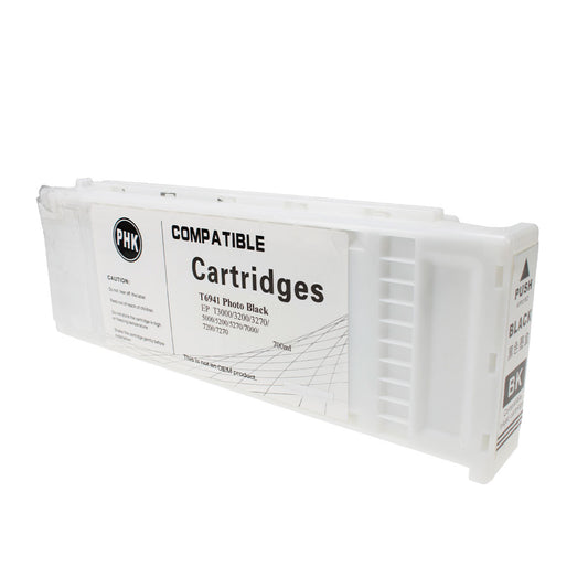 Remanufactured Epson T694100 (694) Wide Format, Photo Black, 700ml