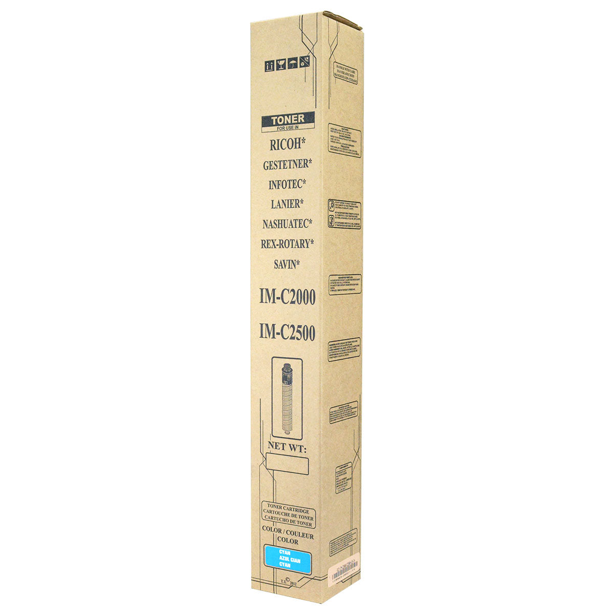 Compatible Ricoh IM C2000 / IM C2500 (842310) Toner Cartridge, Cyan, 10.5K High Yield, TAA Compliant, Made in USA
