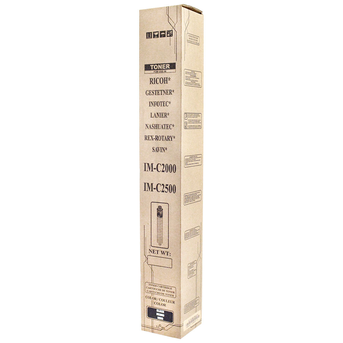 Compatible Ricoh IM C2000 / IM C2500 (842307) Toner Cartridge, Black, 16.5K High Yield, TAA Compliant, Made in USA